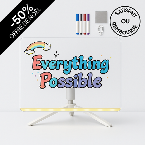 Tableau led créatif pour enfant - Avec feutres